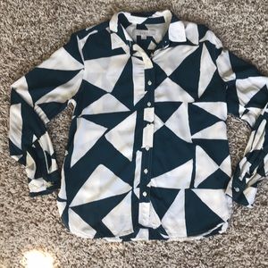 Loft button up blouse. Size petite small.